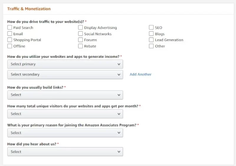 Amazon Affiliate signup-4